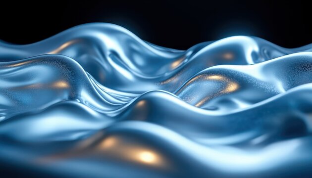 Abstract Flowing Light Background with Metallic Gradients and Soft Backlighting