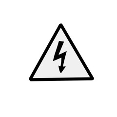 High voltage sign icon