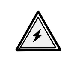 High voltage sign icon