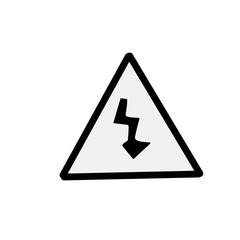 High voltage sign icon