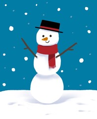 snowman in the snow