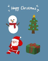 christmas card with santa