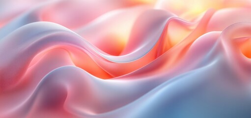 Fototapeta premium Abstract Minimalist Background Design with Soft Pastel Colors and Smooth Curves in a Serene Atmosphere