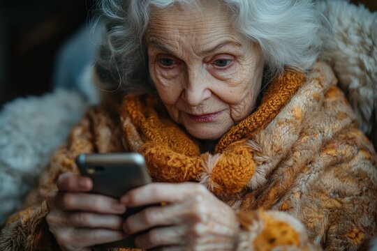 Senior Woman Driving Car Alone Using Smartphone Safety Tips for Older Drivers
