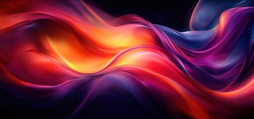 Naklejka premium Futuristic Iridescent Abstract Background Design with Fluid Shapes and Dynamic Lighting Effects