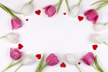 Valentine greeting card with flowers