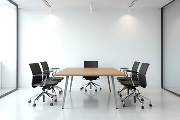 Office Meeting room mockup with white background