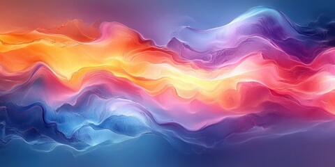 Fluid Abstract Design Soft Pastel Colors Gentle Gradients Luminous Reflections Serene Atmosphere