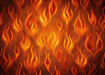 Seamless vintage flame leather texture; retro design, repeating pattern.