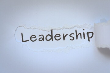 Fototapeta premium leadership word on paper