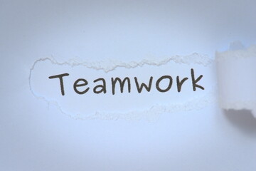teamwork word on paper