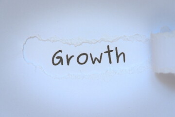 growth word on paper