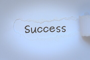success word on paper