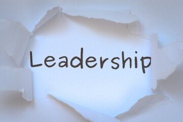 leadership word on paper