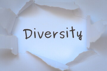 diversity word on paper