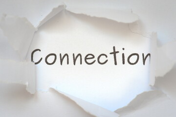 connection word on paper