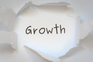 growth word on paper