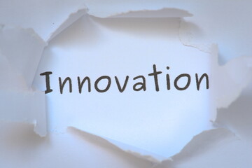 innovation word on paper