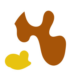 Brown yellow abstract shapes vectors decoration 