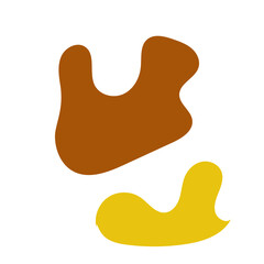 Brown yellow abstract shapes vectors decoration 