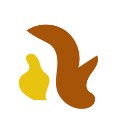 Brown yellow abstract shapes vectors decoration 
