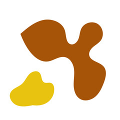 Brown yellow abstract shapes vectors decoration 
