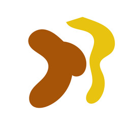 Brown yellow abstract shapes vectors decoration 