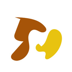 Brown yellow abstract shapes vectors decoration 