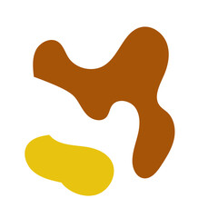 Brown yellow abstract shapes vectors decoration 