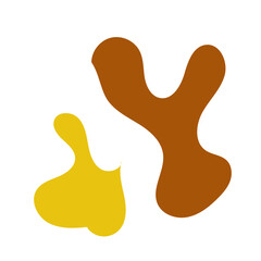 Brown yellow abstract shapes vectors decoration 