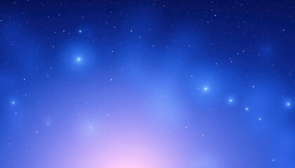 Celestial Night Sky With Distant Stars And Glowing Nebulae