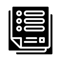 Fototapeta premium document glyph icon