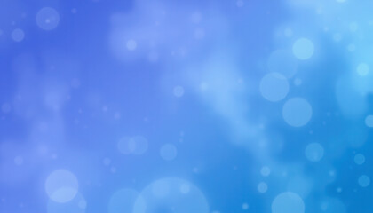 Abstract Blue Background With Soft Bokeh Lights