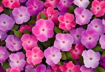 Fototapeta premium Pink and Purple Frangipanis Flower Background, Pink Flower Screensaver