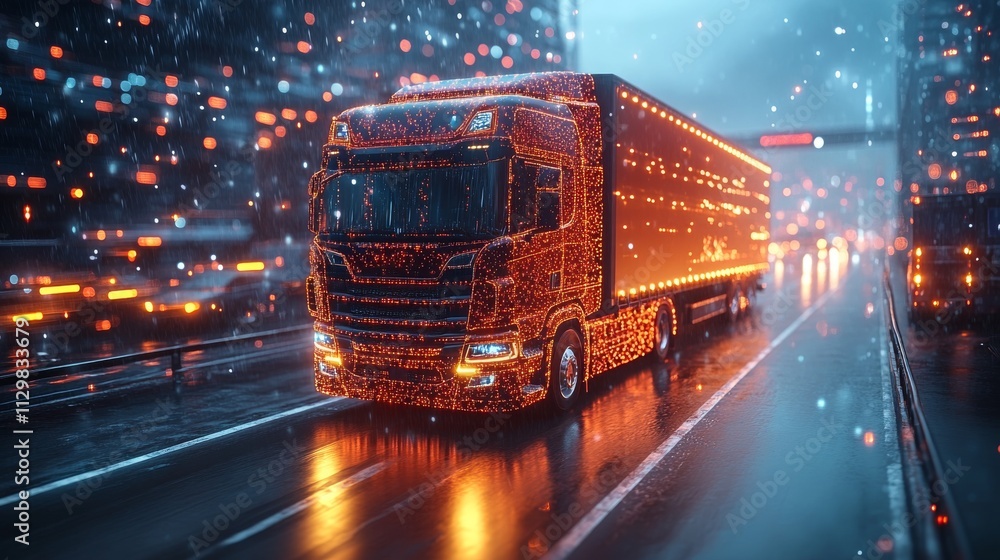 Poster ai algorithms optimizing supply chain logistics through intelligent transportation systems