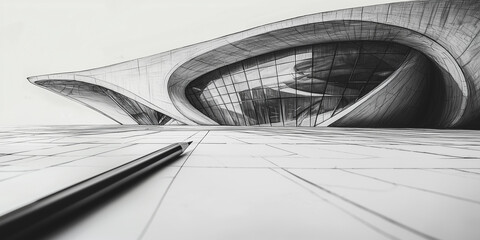 Fototapeta premium Header regarding architecture. Architecture banner. Architecture concept. Architecture header. Architecture 