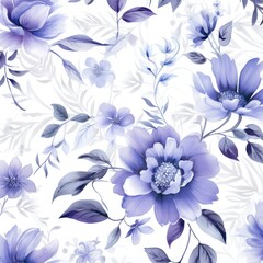 Elegant Purple Flowers in Soft Illustration