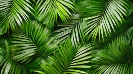 Palm leaves background