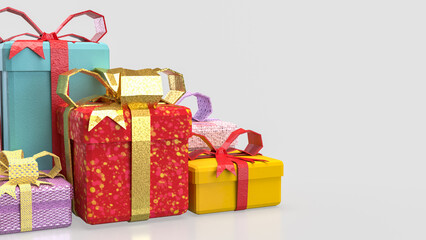 The Gift box for celebration or Holiday concept 3d rendering.
