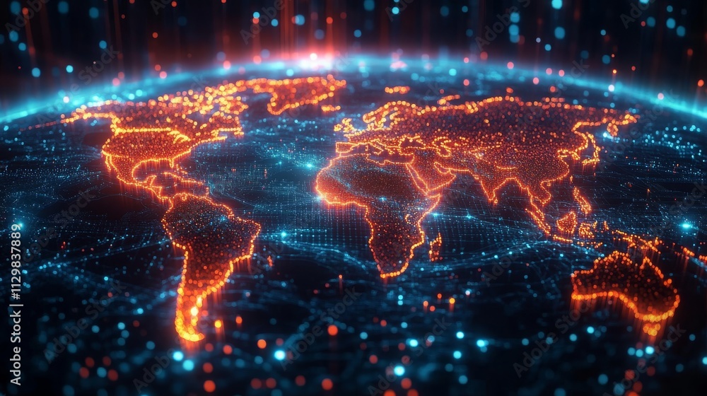 Poster blockchain enhances transparency in global networks and digital transactions