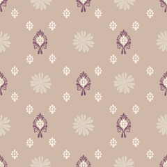 Ikat flower seamless pattern , Motif ethnic  floral textil,  embroidery, print striped ornament floral, pattern, design for wrapping, silk, scarf, background,textile.