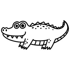 Alligator outline illustration