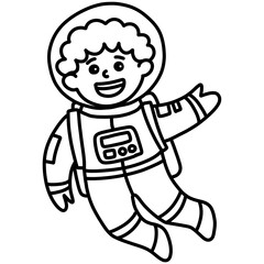 Astronaut outline illustration