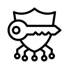 encryption line icon