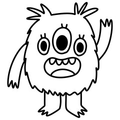 Alien outline illustration