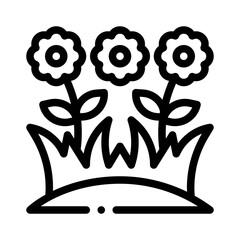 flowers line icon