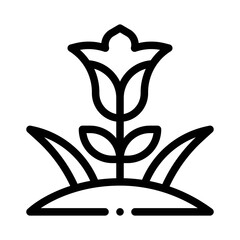 tulip line icon