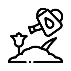 watering can line icon