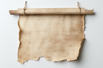 Highly Photograph of an Old Distressed Parchment Paper with Visible Signs of Aging and Texture