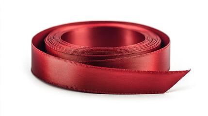Beautiful red satin ribbon perfect for Valentine's Day decorations and gifts